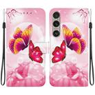 For Sony Xperia 1 VI Crystal Texture Colored Drawing Leather Phone Case(Pink Butterflies) - 1