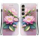 For Sony Xperia 1 VI Crystal Texture Colored Drawing Leather Phone Case(Lotus) - 1