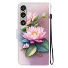 For Sony Xperia 1 VI Crystal Texture Colored Drawing Leather Phone Case(Lotus) - 3