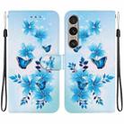 For Sony Xperia 1 VI Crystal Texture Colored Drawing Leather Phone Case(Blue Butterflies) - 1