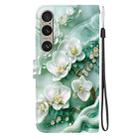 For Sony Xperia 1 VI Crystal Texture Colored Drawing Leather Phone Case(Jade Flowers) - 3