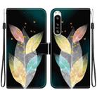 For Sony Xperia 5 VI Crystal Texture Colored Drawing Leather Phone Case(Colored Leaves) - 1