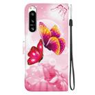 For Sony Xperia 5 VI Crystal Texture Colored Drawing Leather Phone Case(Pink Butterflies) - 3