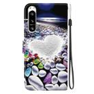 For Sony Xperia 5 VI Crystal Texture Colored Drawing Leather Phone Case(Heart Shaped) - 3