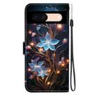 For Google Pixel 8a Crystal Texture Colored Drawing Leather Phone Case(Little Lantern Flower) - 3