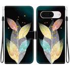 For Google Pixel 8 Crystal Texture Colored Drawing Leather Phone Case(Colored Leaves) - 1