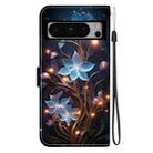 For Google Pixel 8 Pro Crystal Texture Colored Drawing Leather Phone Case(Little Lantern Flower) - 3