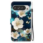 For Google Pixel 9 Pro XL Crystal Texture Colored Drawing Leather Phone Case(Magnolia) - 3