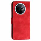 For vivo Y39 5G Grid Butterfly Embossed Pattern Leather Phone Case with Lanyard(Red) - 3