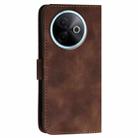 For vivo Y39 5G Grid Butterfly Embossed Pattern Leather Phone Case with Lanyard(Coffee) - 3