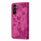 For Samsung Galaxy A56 5G Butterfly Cat Embossing Flip Leather Phone Case(Pink) - 3