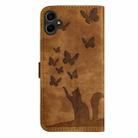 For Samsung Galaxy A07 4G / A06 4G Butterfly Cat Embossing Flip Leather Phone Case(Brown) - 3