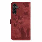 For Samsung Galaxy A17 5G / A26 5G Butterfly Cat Embossing Flip Leather Phone Case(Red) - 3