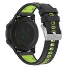 20mm Universal Flat Head Two Color Devil Eye Silicone Watch Band(Black Lime) - 2