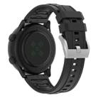 22mm Universal Flat Head Two Color Devil Eye Silicone Watch Band(Black) - 2