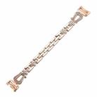 For Xiaomi Smart Band 9 / 8 U-shaped Diamond Bracelet Metal Watch Band(Rose Gold) - 2