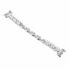 For Xiaomi Smart Band 9 / 8 Wheat Ear Diamond Bracelet Metal Watch Band(Silver) - 2