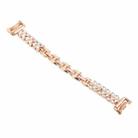 For Xiaomi Smart Band 9 / 8 Wheat Ear Diamond Bracelet Metal Watch Band(Rose Gold) - 2