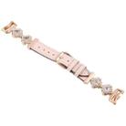 For Xiaomi Smart Band 9 / 8 Metal Diamond Leather Bracelet Watch Band(Rose Gold Pink) - 2