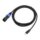 TY015 Type-C Male to XLR Male Stereo Output Audio Cable, Length:2m(Black Blue) - 1