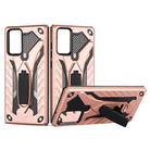 For Samsung Galaxy Note20 Shockproof TPU + PC Protective Case with Holder(Rose Gold) - 1