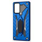 For Samsung Galaxy Note20 Shockproof TPU + PC Protective Case with Holder(Blue) - 2