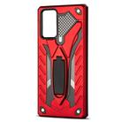 For Samsung Galaxy Note20 Shockproof TPU + PC Protective Case with Holder(Red) - 2