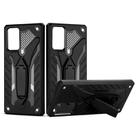 For Samsung Galaxy Note20 Shockproof TPU + PC Protective Case with Holder(Black) - 1