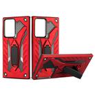 For Samsung Galaxy Note20 Ultra Shockproof TPU + PC Protective Case with Holder(Red) - 1