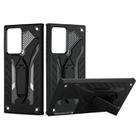 For Samsung Galaxy Note20 Ultra Shockproof TPU + PC Protective Case with Holder(Black) - 1
