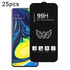 For Samsung Galaxy A80 25pcs High Aluminum Large Arc Full Screen Tempered Glass Film - 1