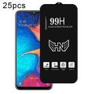 For Samsung Galaxy A20 25pcs High Aluminum Large Arc Full Screen Tempered Glass Film - 1