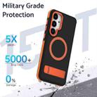 For Samsung Galaxy S25+ / S24+ 5G Dual-Color Skin Feel Magsafe Phone Case with Holder(Black) - 2
