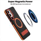 For Samsung Galaxy S25+ / S24+ 5G Dual-Color Skin Feel Magsafe Phone Case with Holder(Grey) - 3