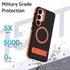 For Samsung Galaxy S25+ / S24+ 5G Dual-Color Skin Feel Magsafe Phone Case with Holder(Red) - 2
