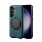 For Samsung Galaxy S25 5G Denior A14 Skin Feel Rotating Holder MagSafe Phone Case(Blue) - 1