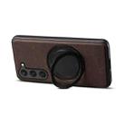 For Samsung Galaxy S23 5G Denior A14 Skin Feel Rotating Holder MagSafe Phone Case(Brown) - 3