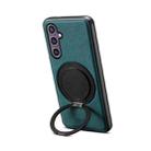 For Samsung Galaxy S23 FE 5G Denior A14 Skin Feel Rotating Holder MagSafe Phone Case(Blue) - 1