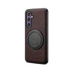 For Samsung Galaxy S23 FE 5G Denior A14 Skin Feel Rotating Holder MagSafe Phone Case(Brown) - 2