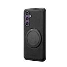 For Samsung Galaxy S23 FE 5G Denior A14 Skin Feel Rotating Holder MagSafe Phone Case(Black) - 2