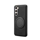 For Samsung Galaxy S23+ 5G Denior A14 Skin Feel Rotating Holder MagSafe Phone Case(Black) - 2