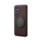 For Samsung Galaxy S24 5G Denior A14 Skin Feel Rotating Holder MagSafe Phone Case(Brown) - 2