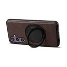 For Samsung Galaxy S24 5G Denior A14 Skin Feel Rotating Holder MagSafe Phone Case(Brown) - 3