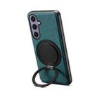 For Samsung Galaxy S24+ 5G Denior A14 Skin Feel Rotating Holder MagSafe Phone Case(Blue) - 1