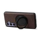 For Samsung Galaxy S24+ 5G Denior A14 Skin Feel Rotating Holder MagSafe Phone Case(Brown) - 3