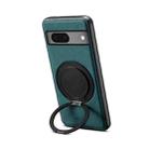 For Google Pixel 7 Denior A14 Skin Feel Rotating Holder MagSafe Phone Case(Blue) - 1