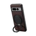 For Google Pixel 7 Pro Denior A14 Skin Feel Rotating Holder MagSafe Phone Case(Brown) - 1