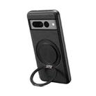 For Google Pixel 7 Pro Denior A14 Skin Feel Rotating Holder MagSafe Phone Case(Black) - 1