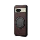 For Google Pixel 8 Denior A14 Skin Feel Rotating Holder MagSafe Phone Case(Brown) - 2