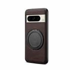 For Google Pixel 8 Pro Denior A14 Skin Feel Rotating Holder MagSafe Phone Case(Brown) - 2